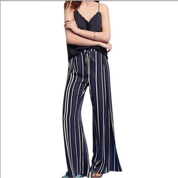 Maeve Striped Open Side Slit Pull On Elastic Waist Pants Size XS - Picture 1 of 7